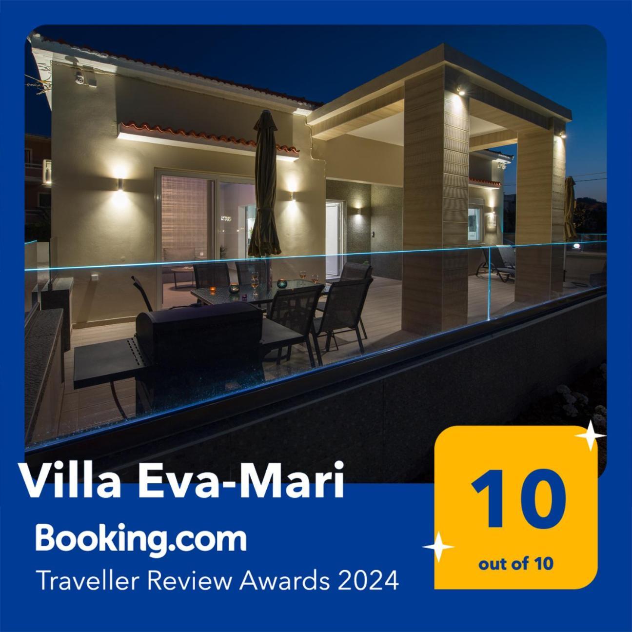 Luxury Villa Eva-Mari With Jacuzzi, 50M From The Beach Stalós Eksteriør billede