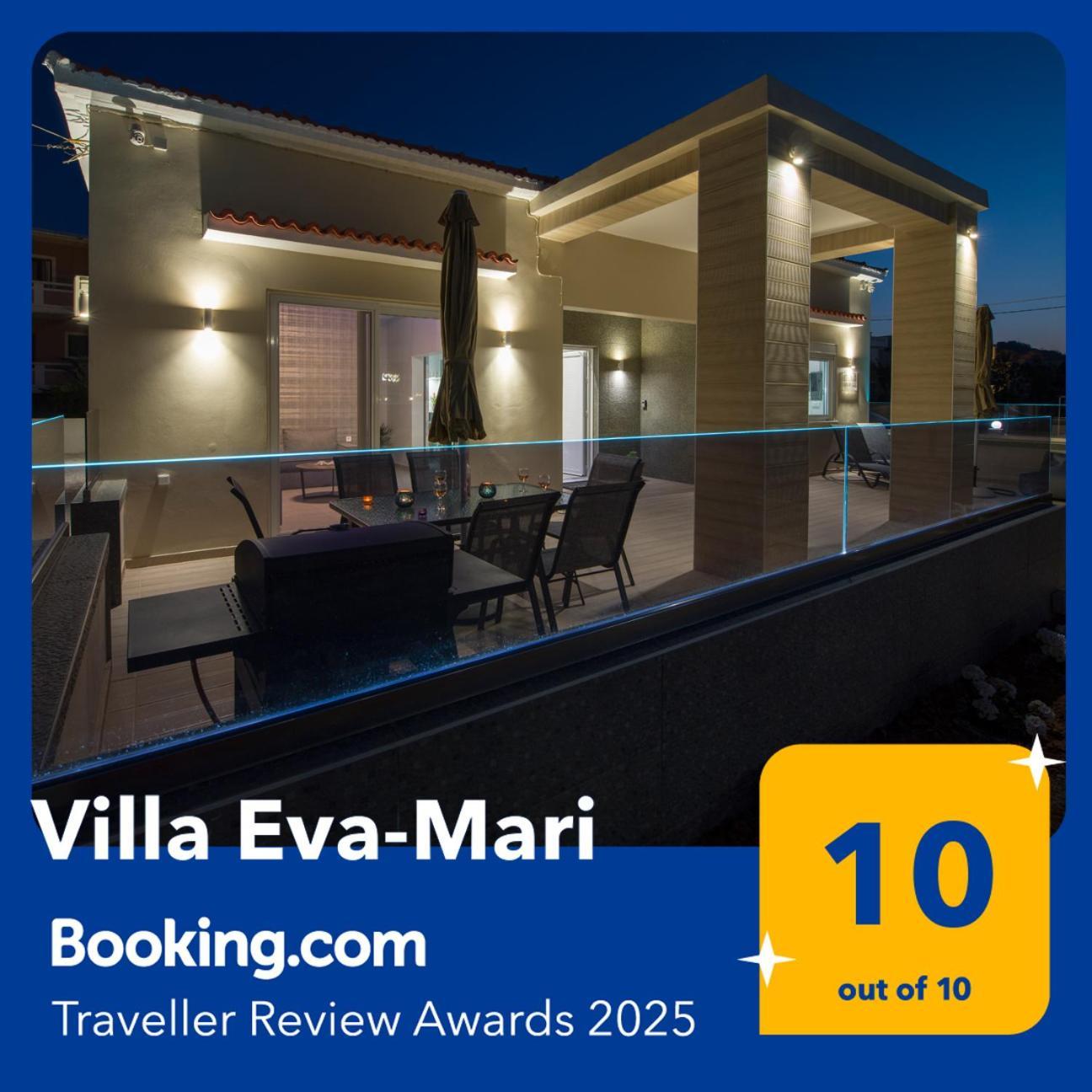 Luxury Villa Eva-Mari With Jacuzzi, 50M From The Beach Stalós Eksteriør billede